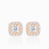 Pave Set Natural Tiny Diamond Stud Earrings  | Saratti | Custom High and Fine Jewelry