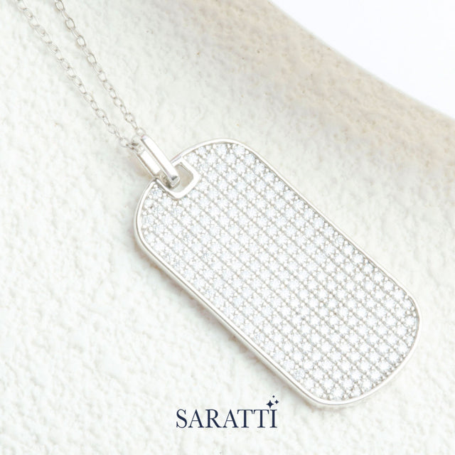 Diamond Necklace For Women in 18K White Gold | Saratti 