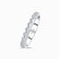 Prong Set Diamonds in the Tiara Diamond Eternity Wedding Band close up | Saratti