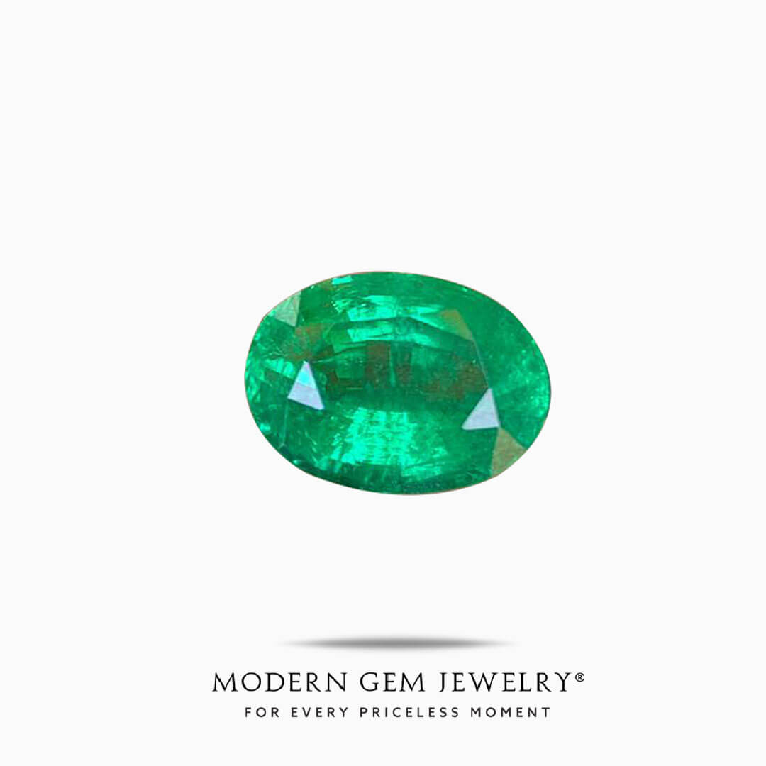 8.75 Carats Zambian Oval Natural Emerald Gemstone | Modern Gem Jewelry | Saratti