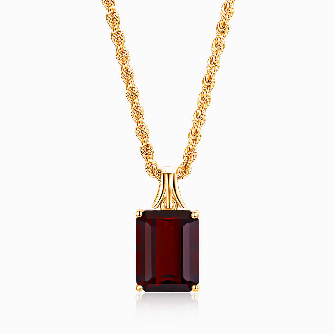 The Crimson Knight Necklace | The Dazzling January Birthstone Explained! | Saratti