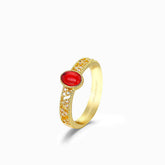 Vintage Ruby Ring with Diamonds | Modern Gem Jewelry | Saratti