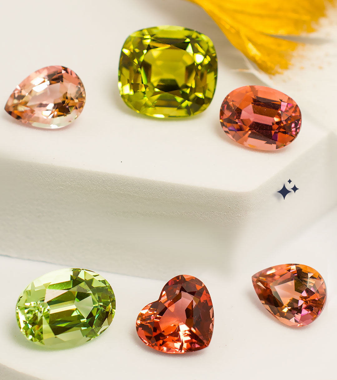 Tourmaline and rare coloured gemstones selected by SARATTI