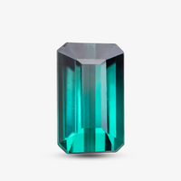 1.65 carats Emerald Cut Natural Blue Green Tourmaline Gemstone