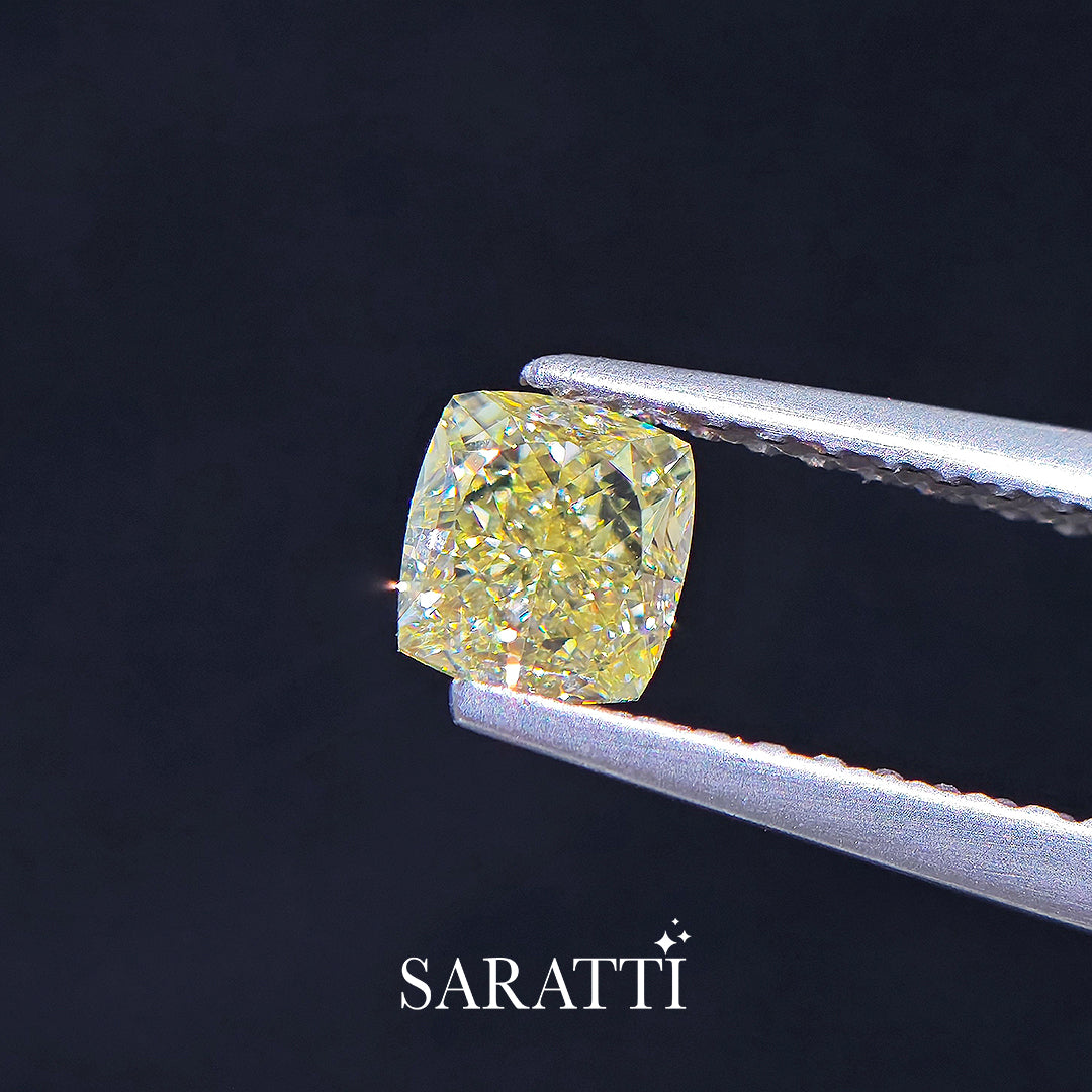 Natural 1.11ct Fancy Light Brownish Yellow Diamond GIA Certified | SARATTI