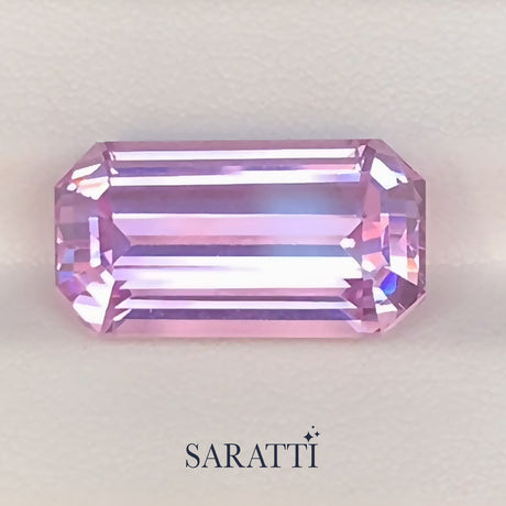Natural 19.12 carat elongated kunzite step cut | SARATTI