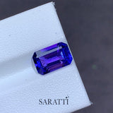 Natural 2.85 Carat Tanzanite Emerald Cut Gemstone