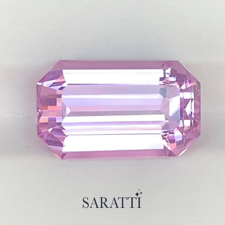 Natural 23.4 carat elongated kunzite step cut | SARATTI