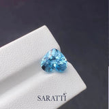 Natural 3.22 Carat Santa Maria Aquamarine Heart Gemstone