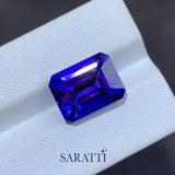 Natural 7.70 Carat Tanzanite Emerald Cut Gemstone