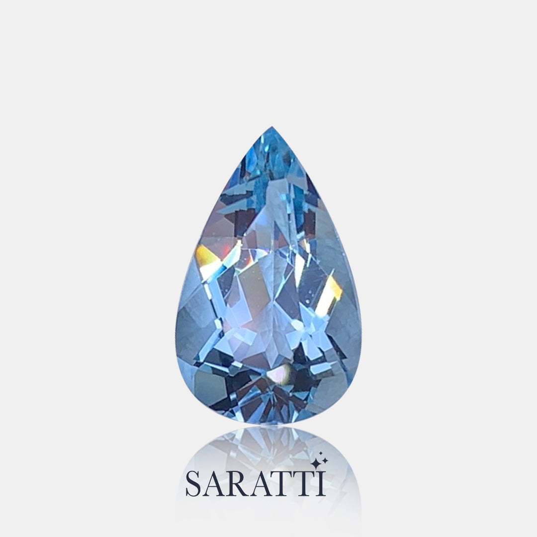 Natural Aquamarine 12.74 × 8.02 × 5.87mm | SARATTI