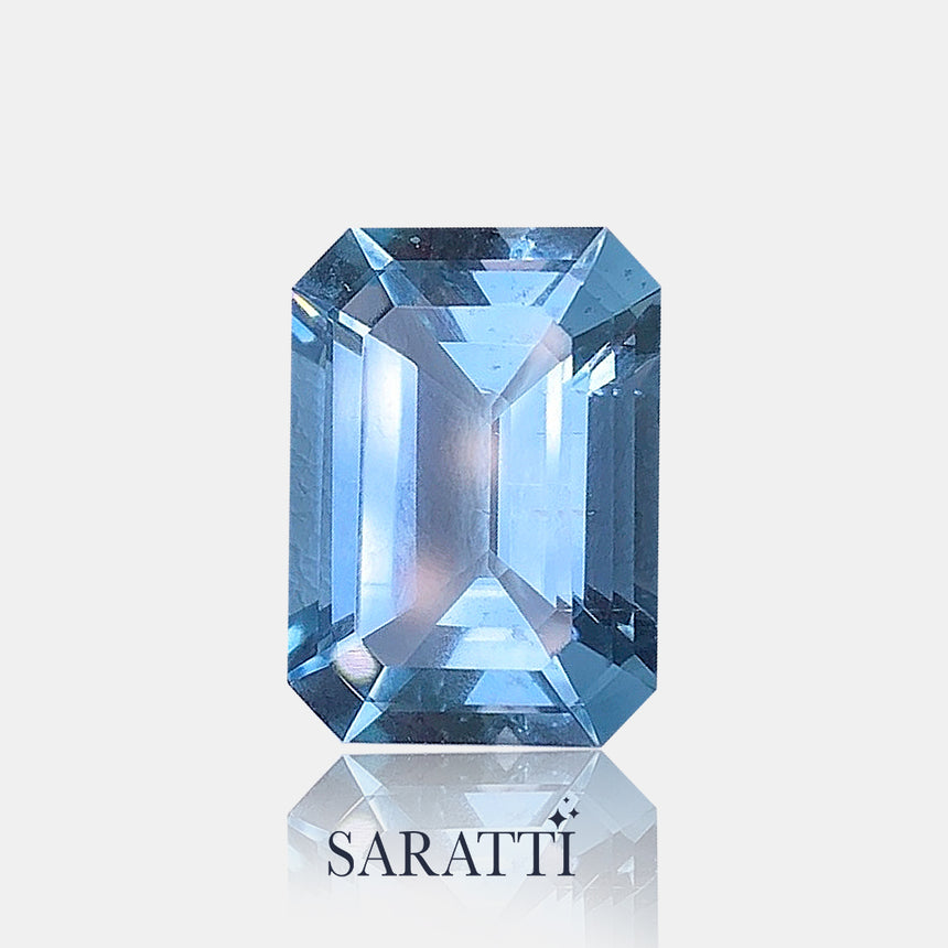 Natural Aquamarine 14.59 × 10.62 × 7.01mm | SARATTI  
