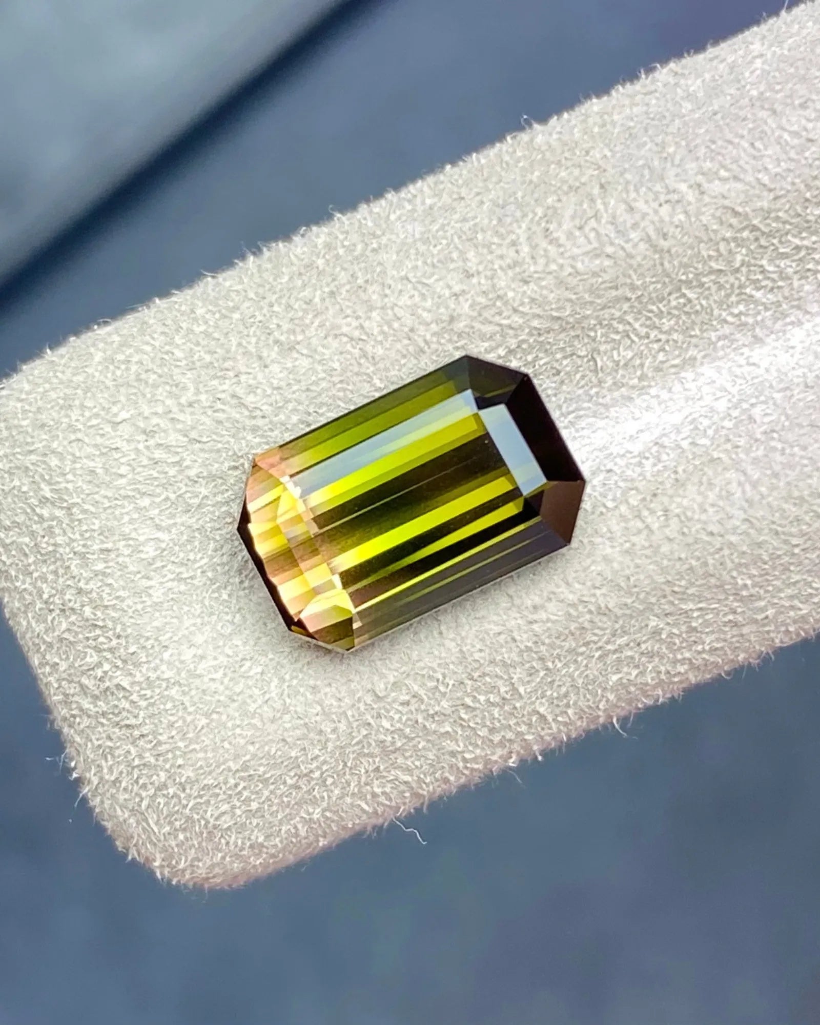 Natural Bi-Colour Tourmaline alternate angle showing colour zoning | SARATTI