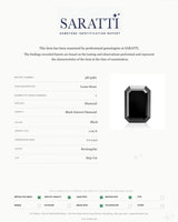 Natural Black Diamond measuring 7.1 × 5.0 mm | SARATTI