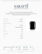 Natural Black Diamond measuring 7.1 × 5.2 mm | SARATTI