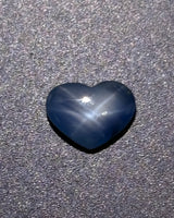 Natural Blue Star Sapphire heart cabochon close-up | SARATTI