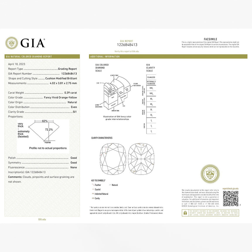 Natural Colored Diamond Fancy Vivid Orange-Yellow | SARATTI
