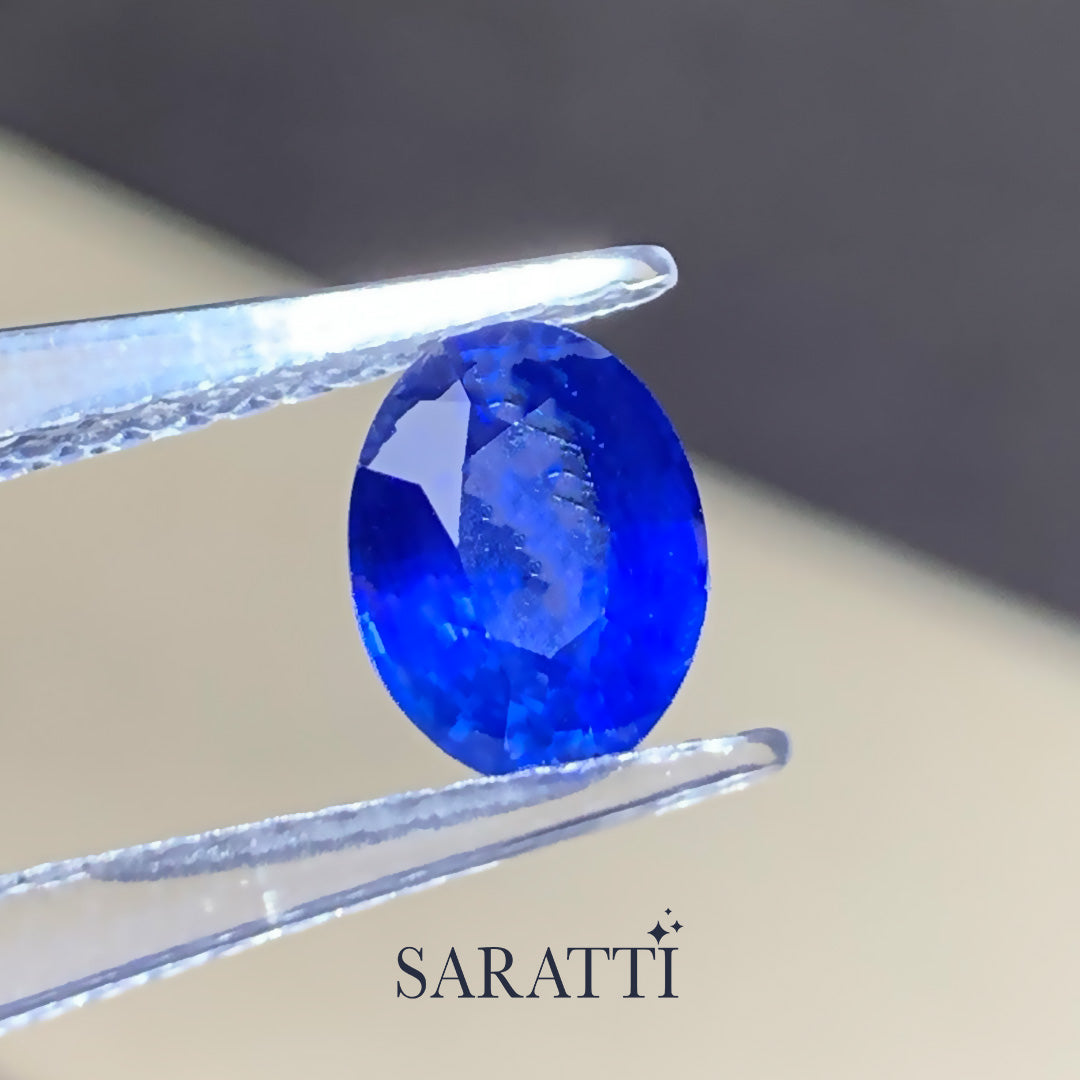 1.81 carats Natural Cornflower Blue Sapphire | Oval – 8.38 × 6.40 × 4.01mm