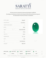 Natural Emerald oval cabochon measuring 8.1 by 6.1 millimetres - SARATTI