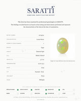 Natural Ethiopian White Opal with green orange and yellow flashes | SARATTI