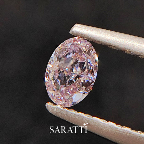 Natural Fancy Light Pink Diamond Oval Cut GIA | SARATTI