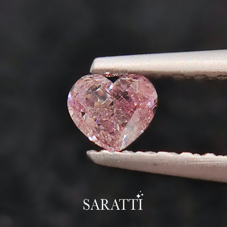 Natural Fancy Pink Diamond Heart Cut GIA | SARATTI