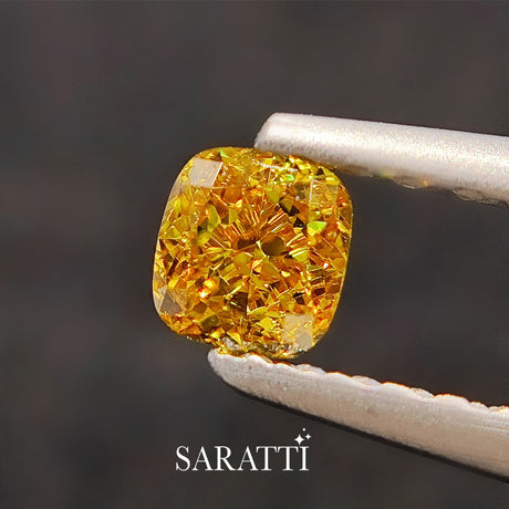 Natural Fancy Vivid Orange Yellow Diamond GIA | SARATTI