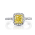 Natural Fancy Yellow Diamond Engagement Ring  - Tiffany Yellow DIamond Ring - SARATTI