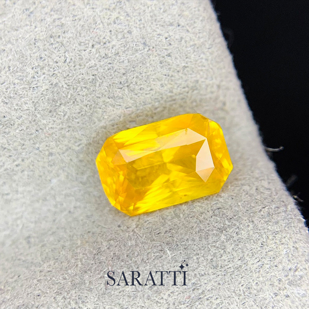 Natural Fancy Yellow Sapphire 1.67 Carats | SARATTI  