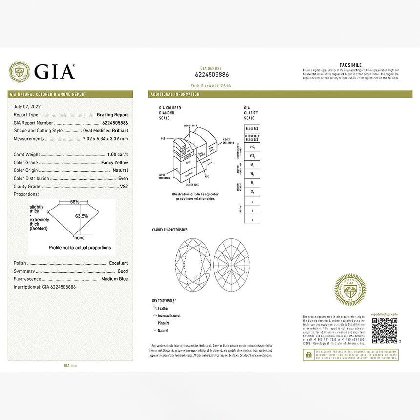 Natural Fancy Yellow diamond oval brilliant faceting loose stone | SARATTI 