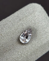 Natural Gray Spinel Pear Cut loose gemstone close-up | SARATTI