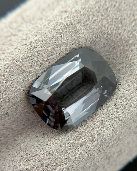 Natural Gray Spinel elongated cushion-cut loose gemstone | SARATTI