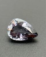Natural Gray Spinel pear-cut loose gemstone close-up | SARATTI