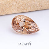 Natural Imperial Topaz 8.62 carat pear shape champagne tone | SARATTI