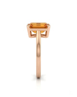  Natural Imperial Topaz setting with orange sapphires and diamonds rose gold | SARATTI