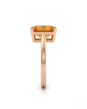 Natural Imperial Topaz setting with orange sapphires and diamonds rose gold | SARATTI