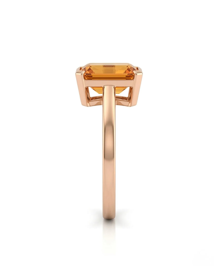  Natural Imperial Topaz setting with orange sapphires and diamonds rose gold | SARATTI