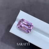 Natural Kunzite Emerald Cut with Soft Violet Tone | SARATTI