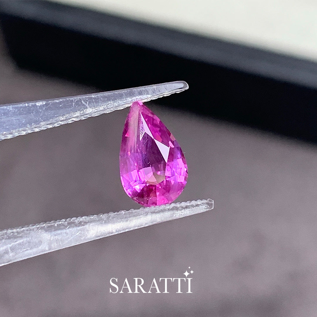Natural Lavender Sapphire 1.49 Carats Pear Shape | SARATTI
