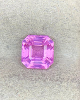 Natural Lavender Sapphire 1.52ct Asscher close-up loose gemstone | SARATTI