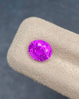 Natural Lavender Sapphire 3.01ct Oval Modified Brilliant close-up | SARATTI