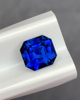 Natural Madagascar Royal Blue Sapphire 1.64ct Asscher close-up loose gemstone | SARATTI