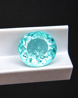 Natural Neon Blue Paraiba-Type Tourmaline 2.29ct oval close-up | SARATTI