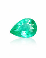 Natural Neon Greenish Blue Tourmaline loose gemstone close-up | SARATTI