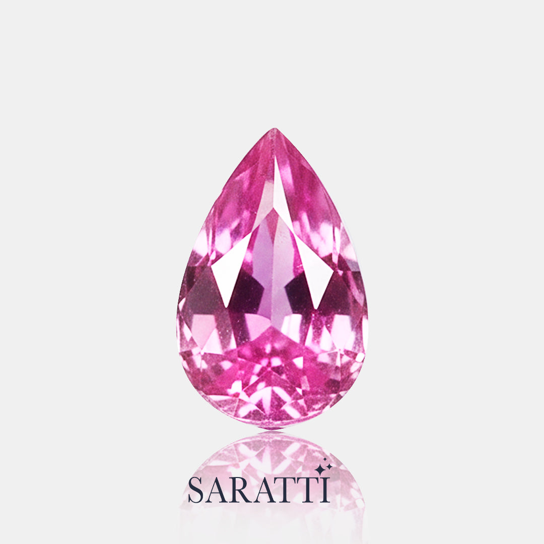 Natural Pear Shaped Lavender Sapphire for Custom Jewelry | SARATTI
