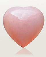 Natural Pink Opal heart with soft blush and peach tones | SARATTI