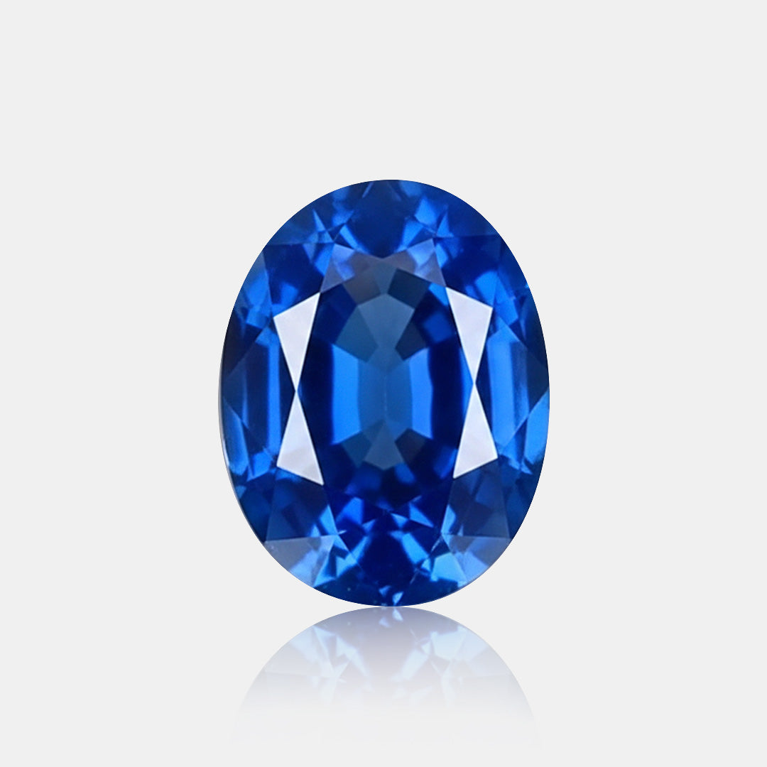2.51 Carats Natural Royal Blue Sapphire Gemstone | Oval Shape | GFCO Certified