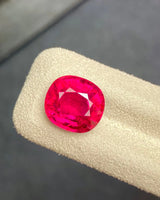 Natural Rubellite Tourmaline 11.5 × 10.7 × 7.2mm side profile | SARATTI
