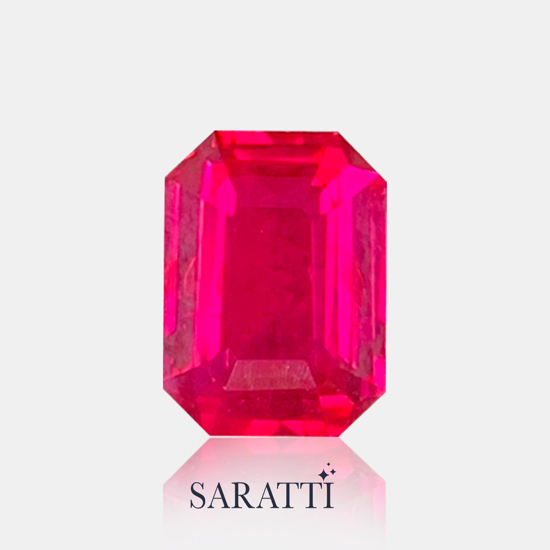 Natural Ruby Emerald Cut 0.73 Carats | SARATTI  