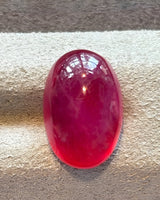 Natural Ruby oval cabochon side profile 15.1 × 11.1 mm | SARATTI
